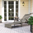 Reclining rattan lounger – image 2