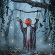 110cm Animated Hanging Zombie with Glowing Eyes & Sound – image 2 of 9