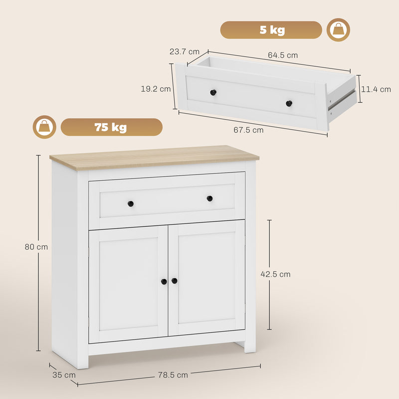 Sideboard with drawer and double doors – image 3