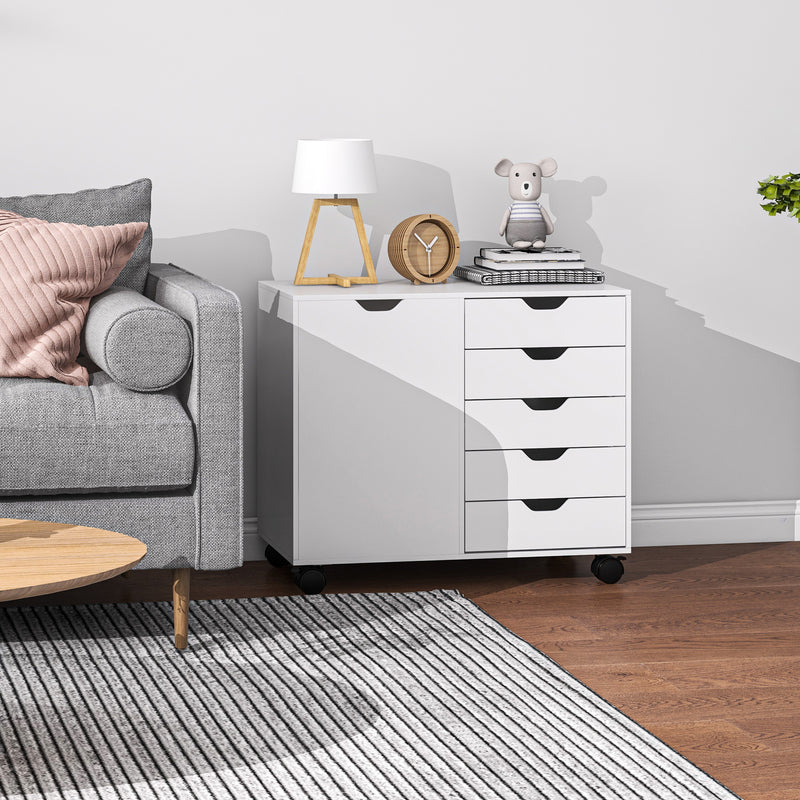 White mobile office cabinet – image 9