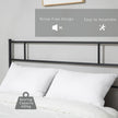 Black king size metal bed frame – image 6