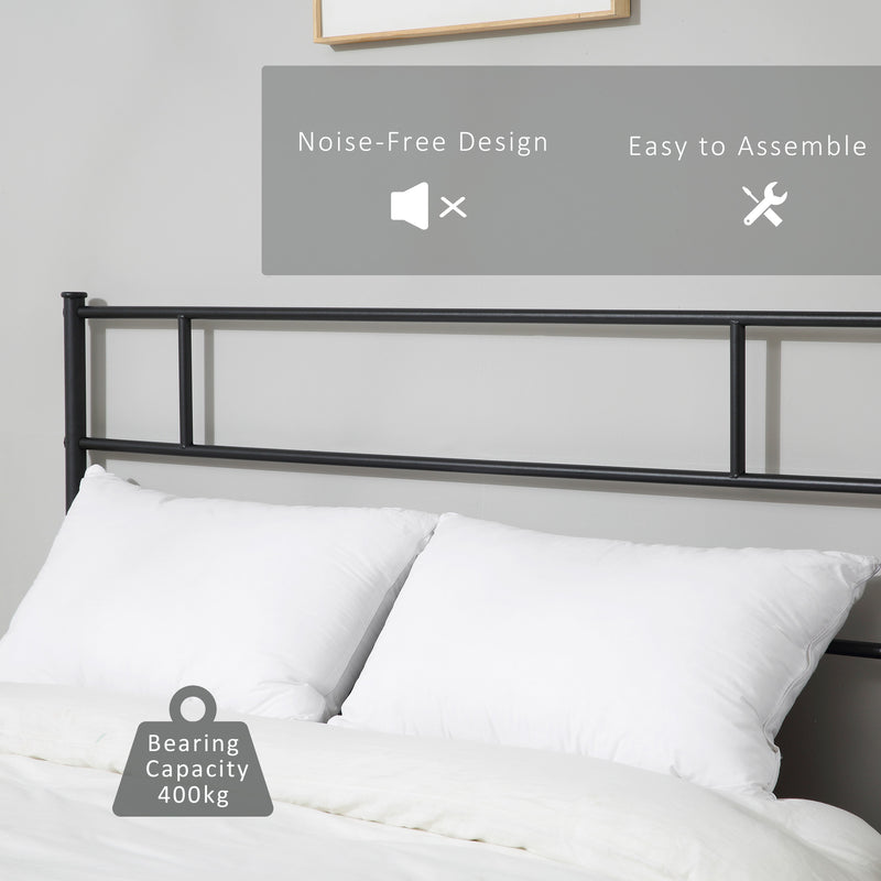 Black king size metal bed frame – image 6