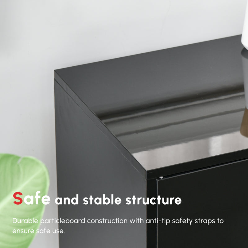 Black push-open sideboard – image 5
