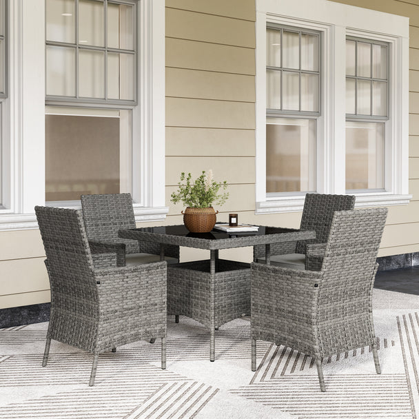 5-piece rattan dining set – image 2