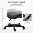 Black curved salon stool – image 4