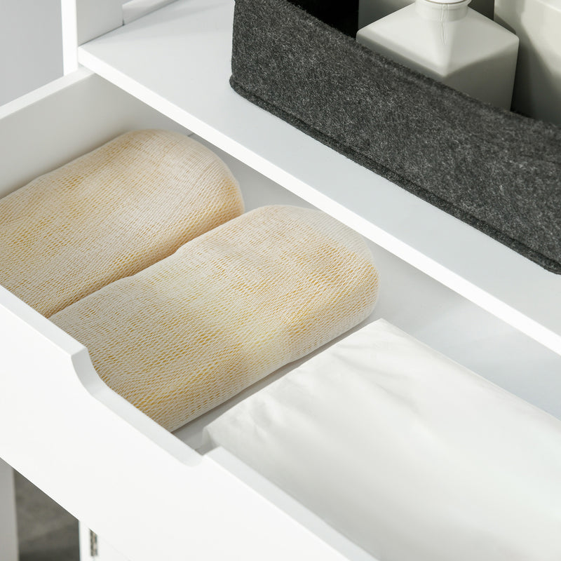 White bathroom floor cabinet – image 9