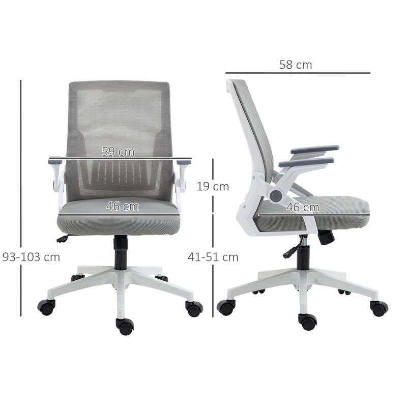 Grey mesh office chair – image 3