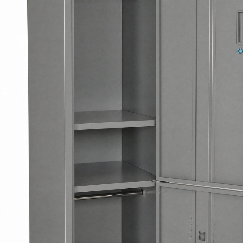 Grey steel locker cabinet – image 9