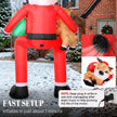 Built-in fan used to inflate the Christmas display