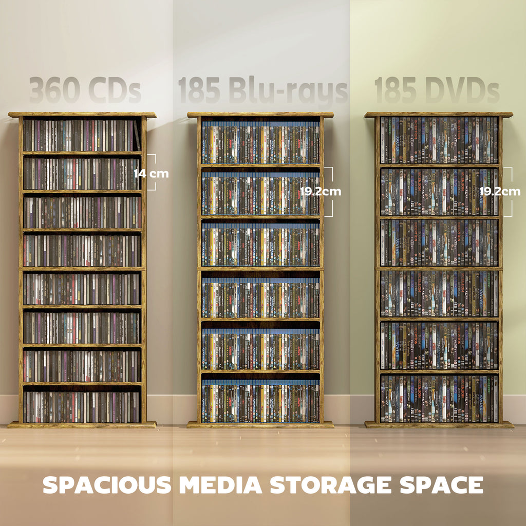 360 CD Storage Unit - Rustic Brown