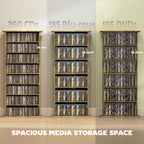 360 CD Storage Unit - Rustic Brown