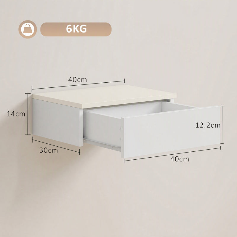 High gloss floating bedside tables – image 3