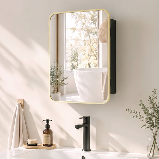 Natural wood mirror cabinet – image 2
