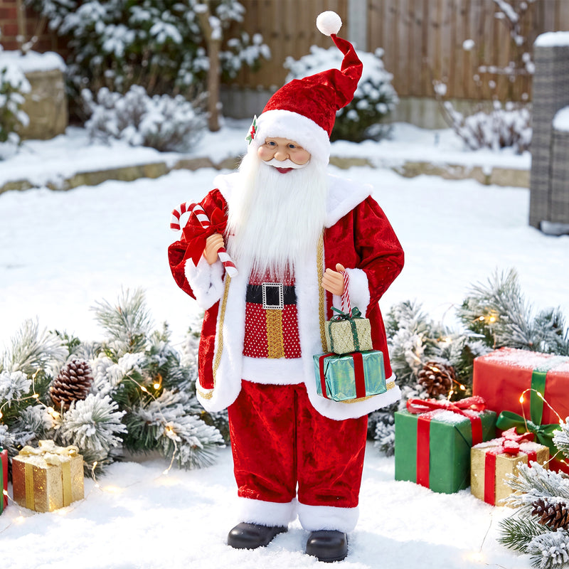 Close-up of Santa's face and beard