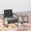 3-piece rattan bistro set – image 3