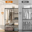 182 cm black open wardrobe – image 4