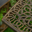 Bronze square side table – image 8