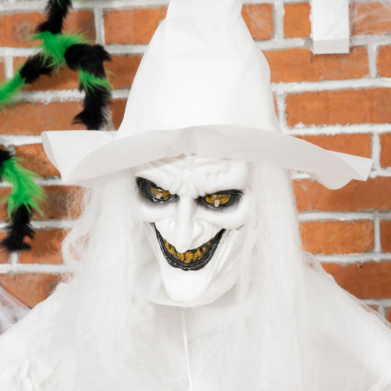 189cm Light-Up Witch Holding Pumpkin Head – image 7 of 9