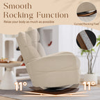 Corduroy Rocking Armchair - Beige