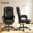 HOMCOM Executive Home Office Chair Reclining Function Footrest Computer Desk Chair High Back, Brown – view 3