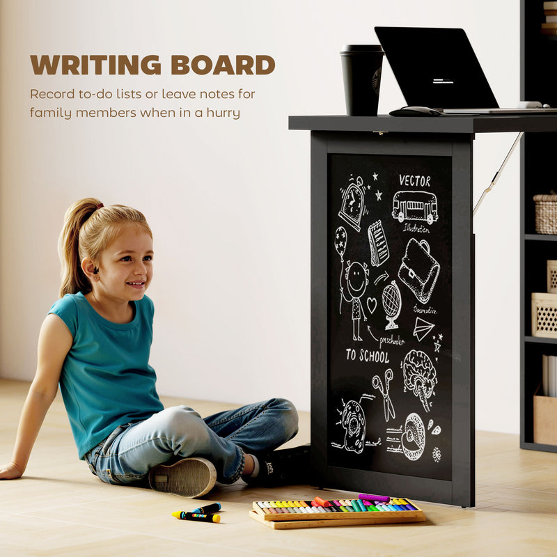 Fold-out desk with chalkboard – black – image 7
