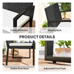 Beige rattan garden bench – image 7