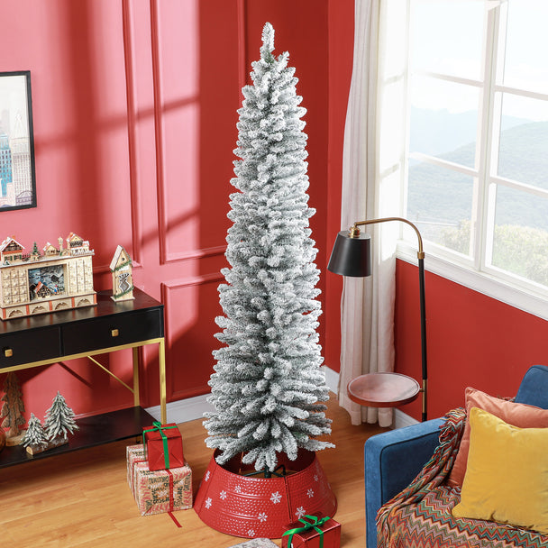 7ft snowy pencil Christmas tree – image 2
