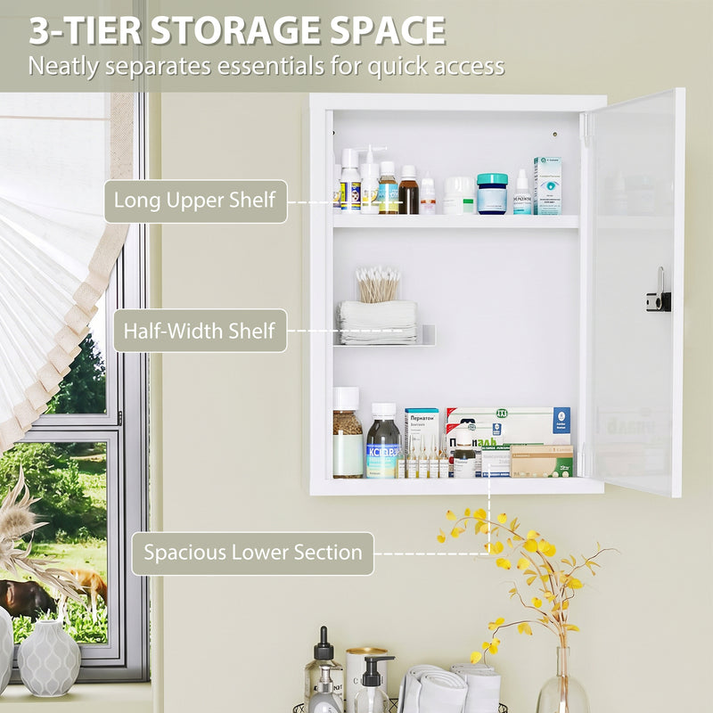 Lockable steel medicine cabinet – image 5
