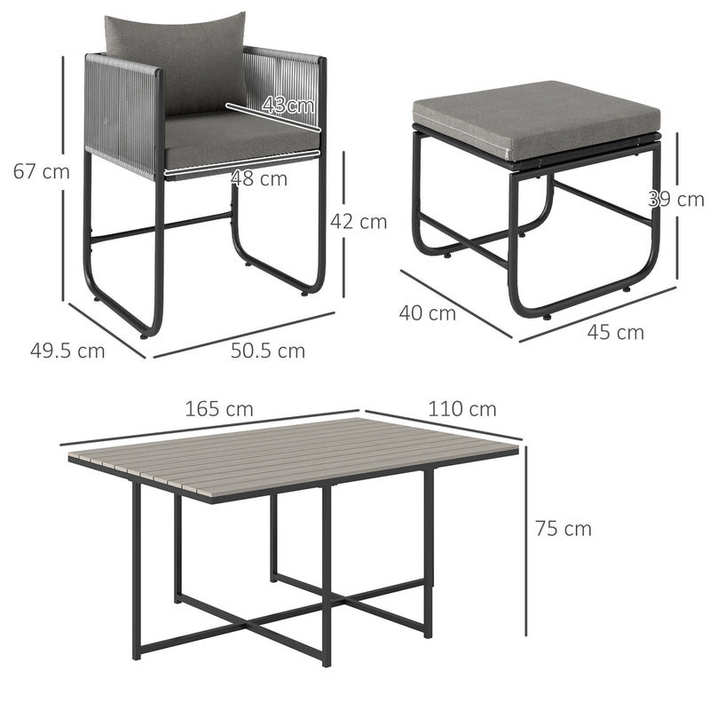 10-seater rattan cube dining set – image 3