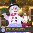LED lighting on the 8ft snowman