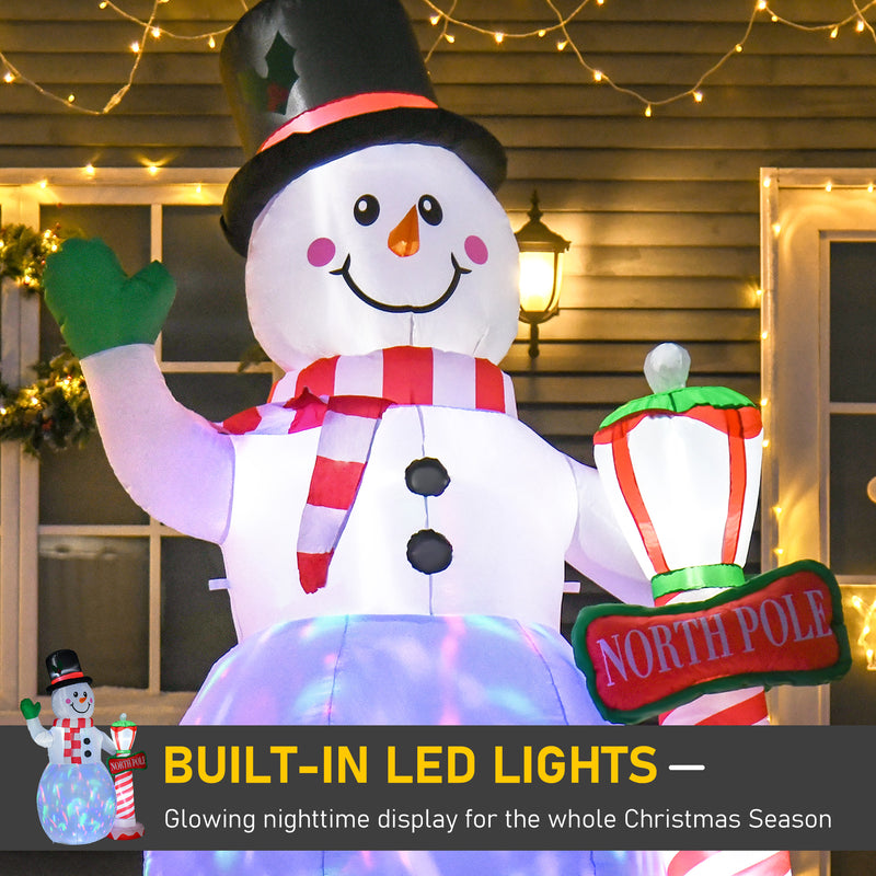 LED lighting on the 8ft snowman