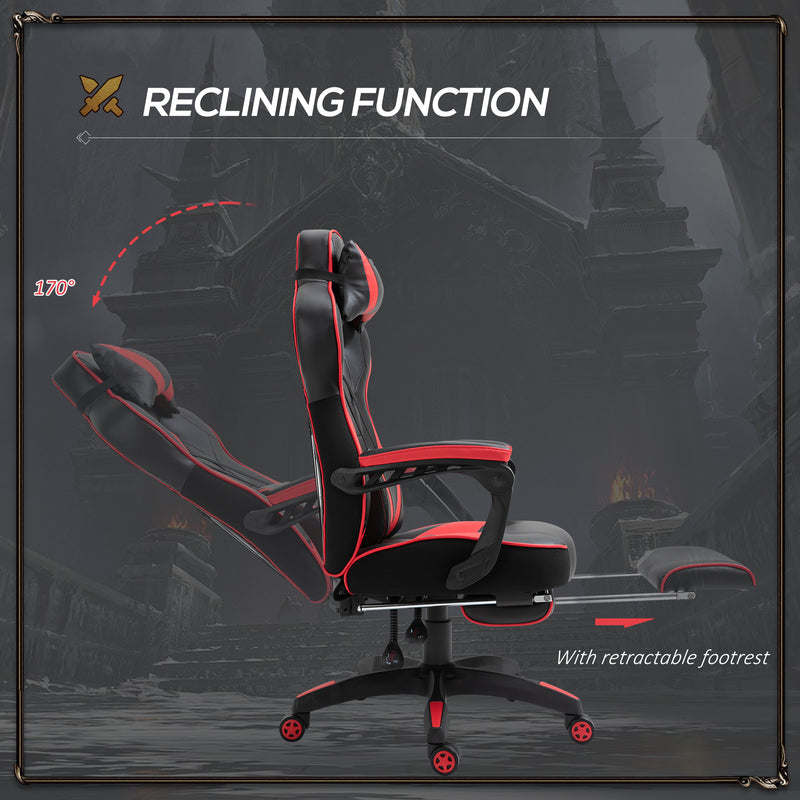 Racing gaming chair with footrest – image 5