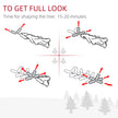 HOMCOM 5FT Indoor Christmas Tree Artificial Decoration Xmas Gift with Metal Stand Branch Tips – view 5