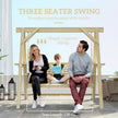 Wooden 3-seater swing bench – image 4