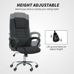 Vinsetto Linen-Look Swivel Office Chair - Black – view 4