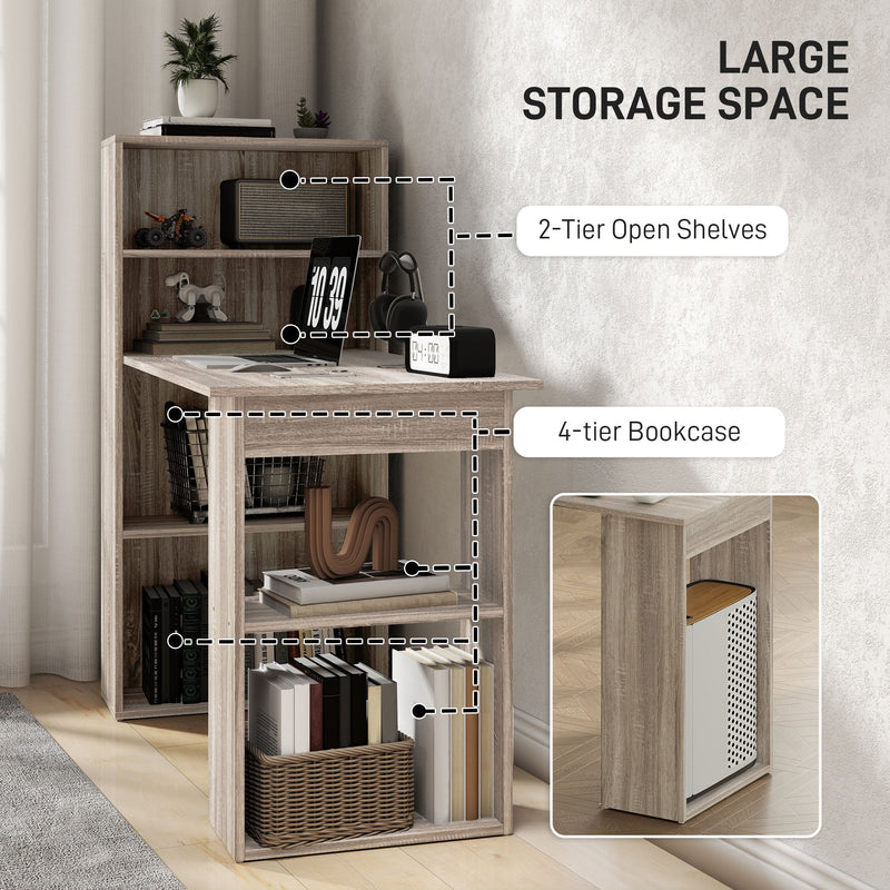 Computer desk with bookshelves – image 5