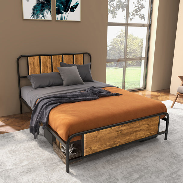 145 cm industrial double bed – image 2