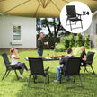 Outsunny Set of Four Folding Outdoor Chairs - Black – view 2