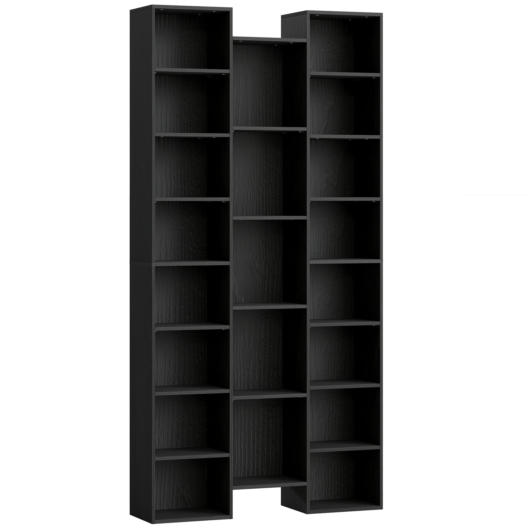 21-Compartment Bookshelf - Black