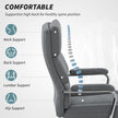 HOMCOM Executive Office Chair, Linen Fabric Computer Desk Chair with Double-Layer Back Cushion, Rocking Function – view 4
