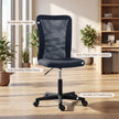 Vinsetto Computer Desk Chair, Mesh Office Chair with Adjustable Height and Swivel Wheels, Armless Study Chair, Dark Grey – view 4