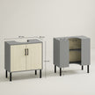 Grey and oak under sink cabinet – image 3