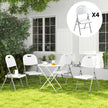 Outsunny Set of Four Foldable Outdoor Chairs - White – view 8