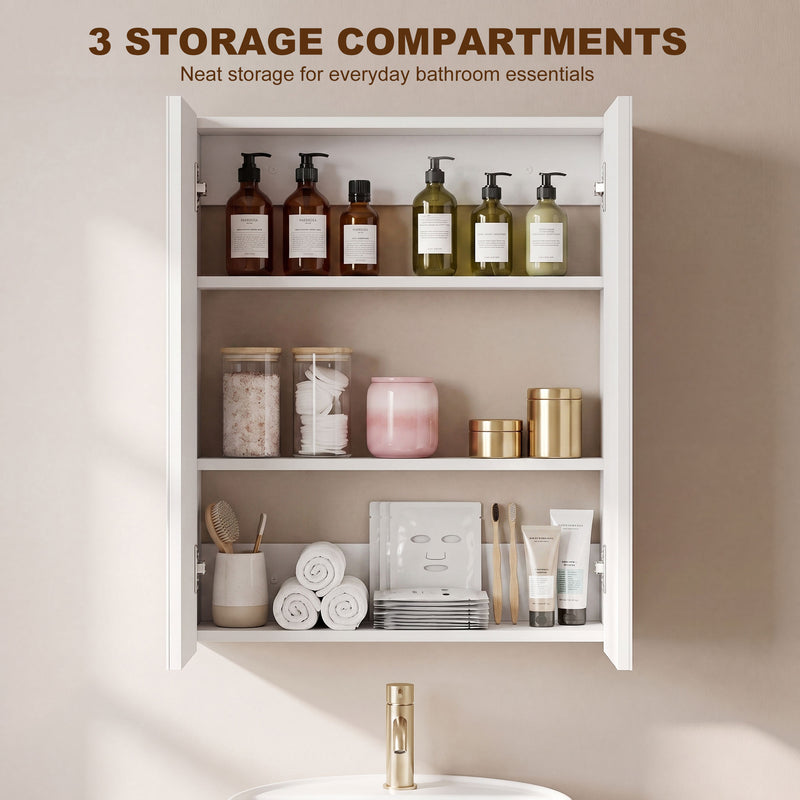 Double door mirrored bathroom cabinet – image 4