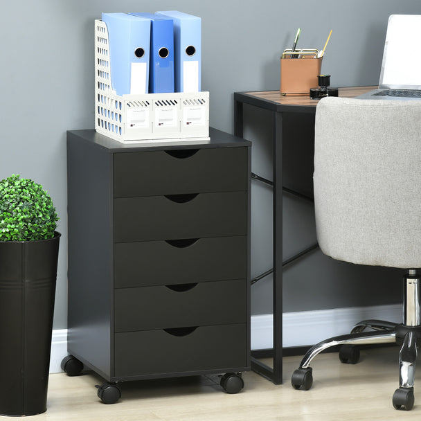 5-drawer mobile filing cabinet – image 2