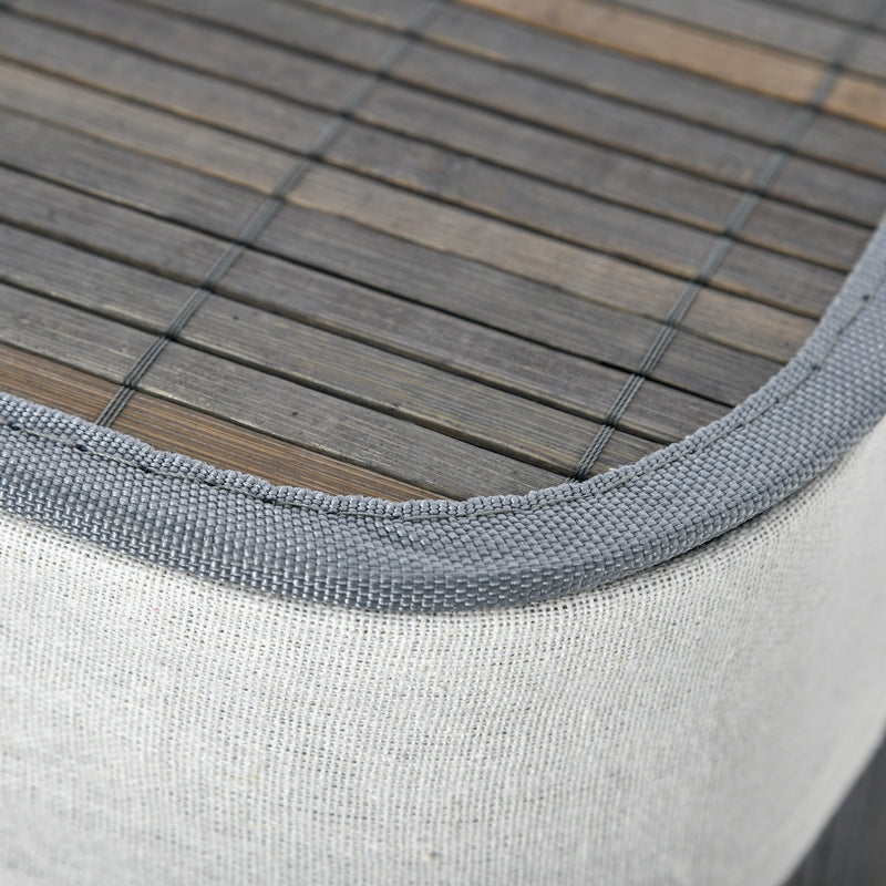 Grey 2-section laundry basket – image 9