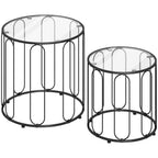 Elliptical Cut-Out Nesting Tables - Black