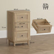 Rattan 3-drawer bedside chest – image 3