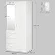 White mirrored wardrobe – image 3