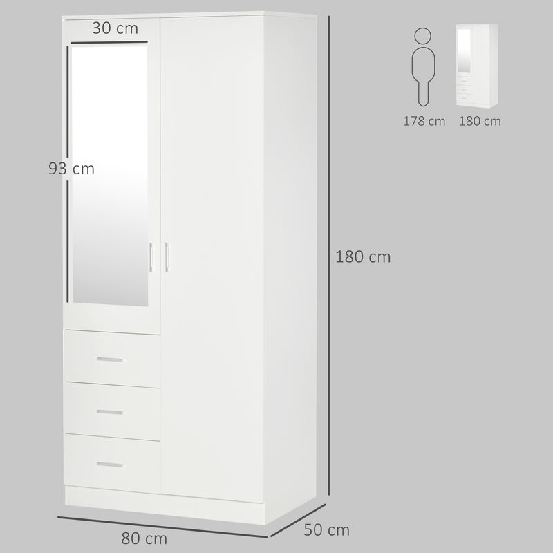 White mirrored wardrobe – image 3